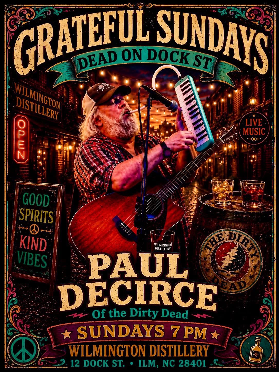 Grateful Sunday with Paul from Dirty Dead @ Wilmington Distillery