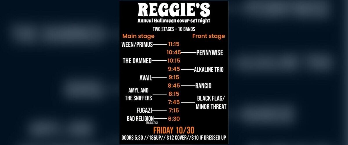 Reggie’s Annual Halloween Cover Set Night