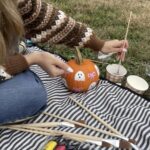 Pumpkin Painting on the Patio